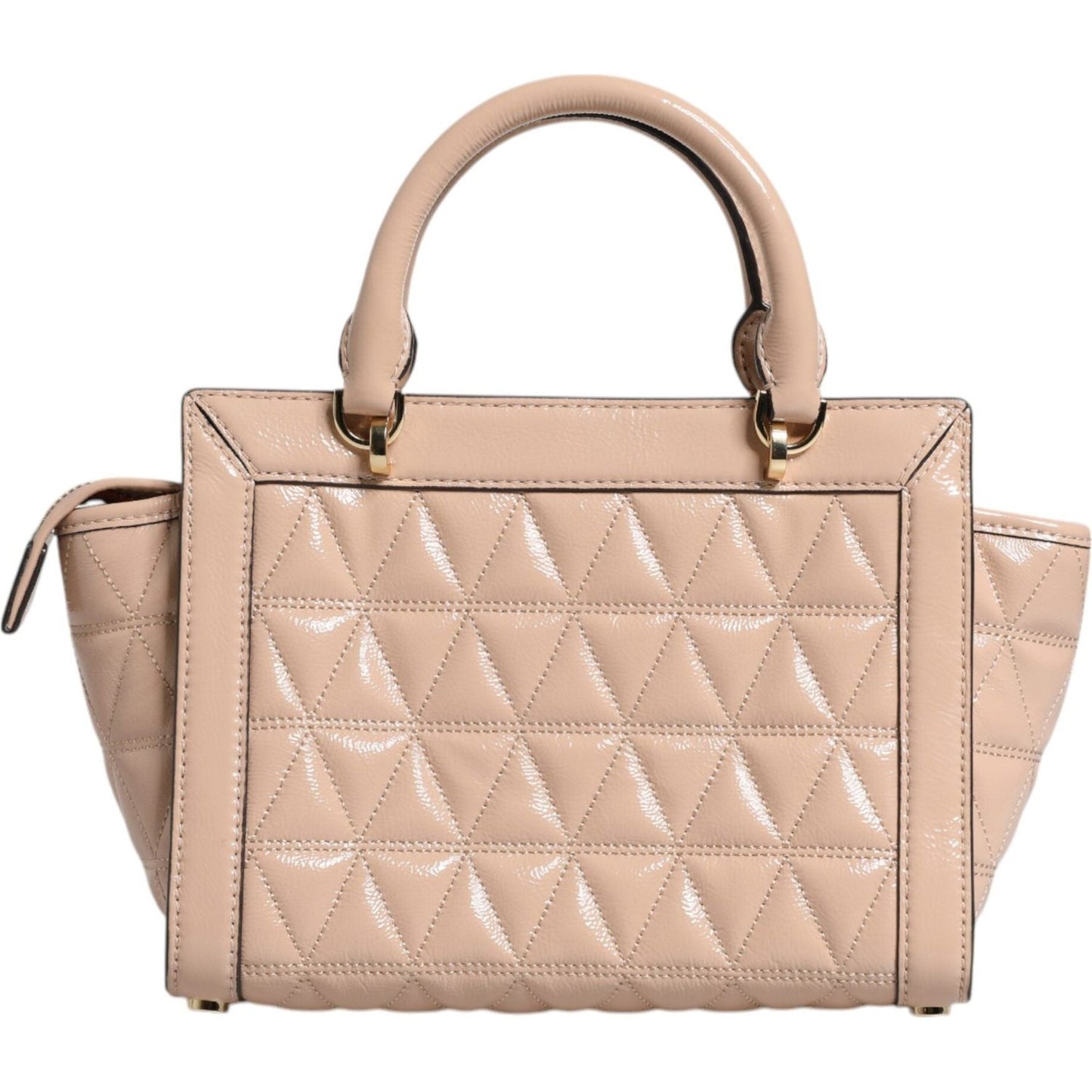 Michael Kors Peach Quilted Leather Logo Crossbody VIVIANNE Messenger Bag