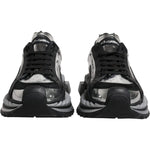 Dolce & Gabbana Black Silver SUPER KING Leather Sneaker Shoes