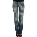 Cavalli Blue Cotton Low Waist Jeans SIG18152-1