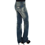 Cavalli Blue Cotton Low Waist Jeans SIG18152-1
