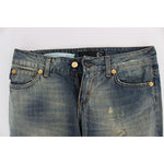Cavalli Blue Cotton Low Waist Jeans SIG18152-1