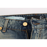 Cavalli Blue Cotton Low Waist Jeans SIG18152-1