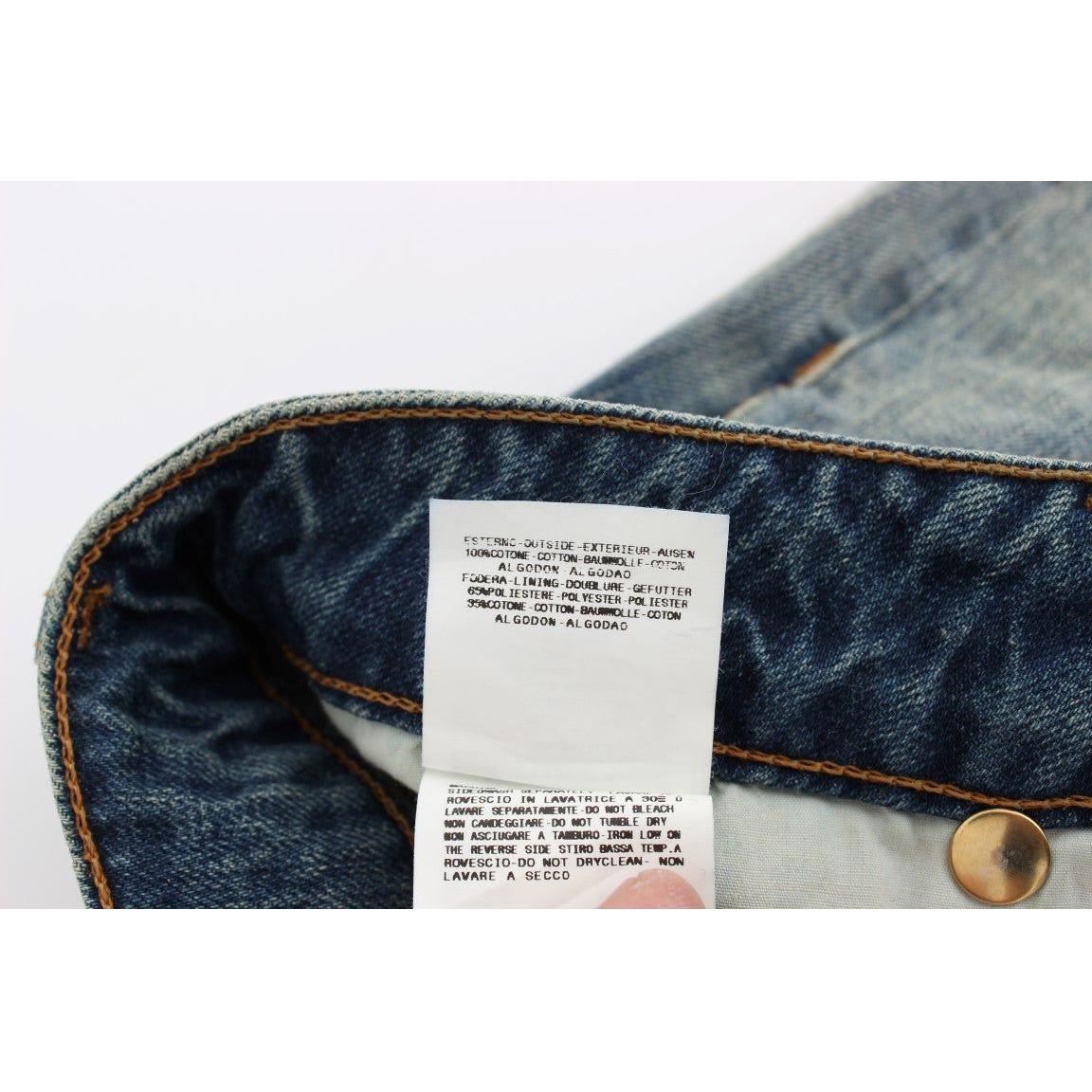 بنطلون جينز كافالي سليك فلاير بخصر منخفض