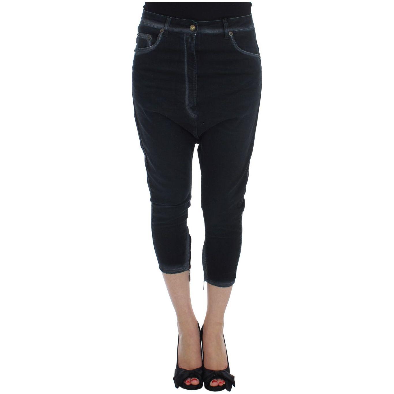 Cavalli Blue Cotton Stretch Baggy Relax Jeans SIG18157-1