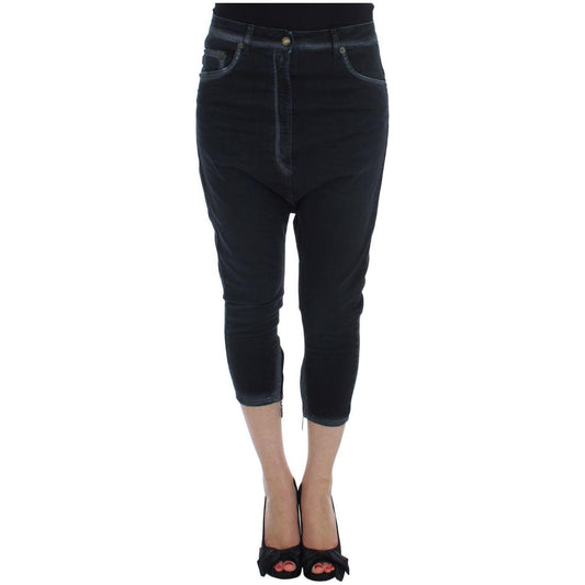 Cavalli Blue Cotton Stretch Baggy Relax Jeans SIG18157-1