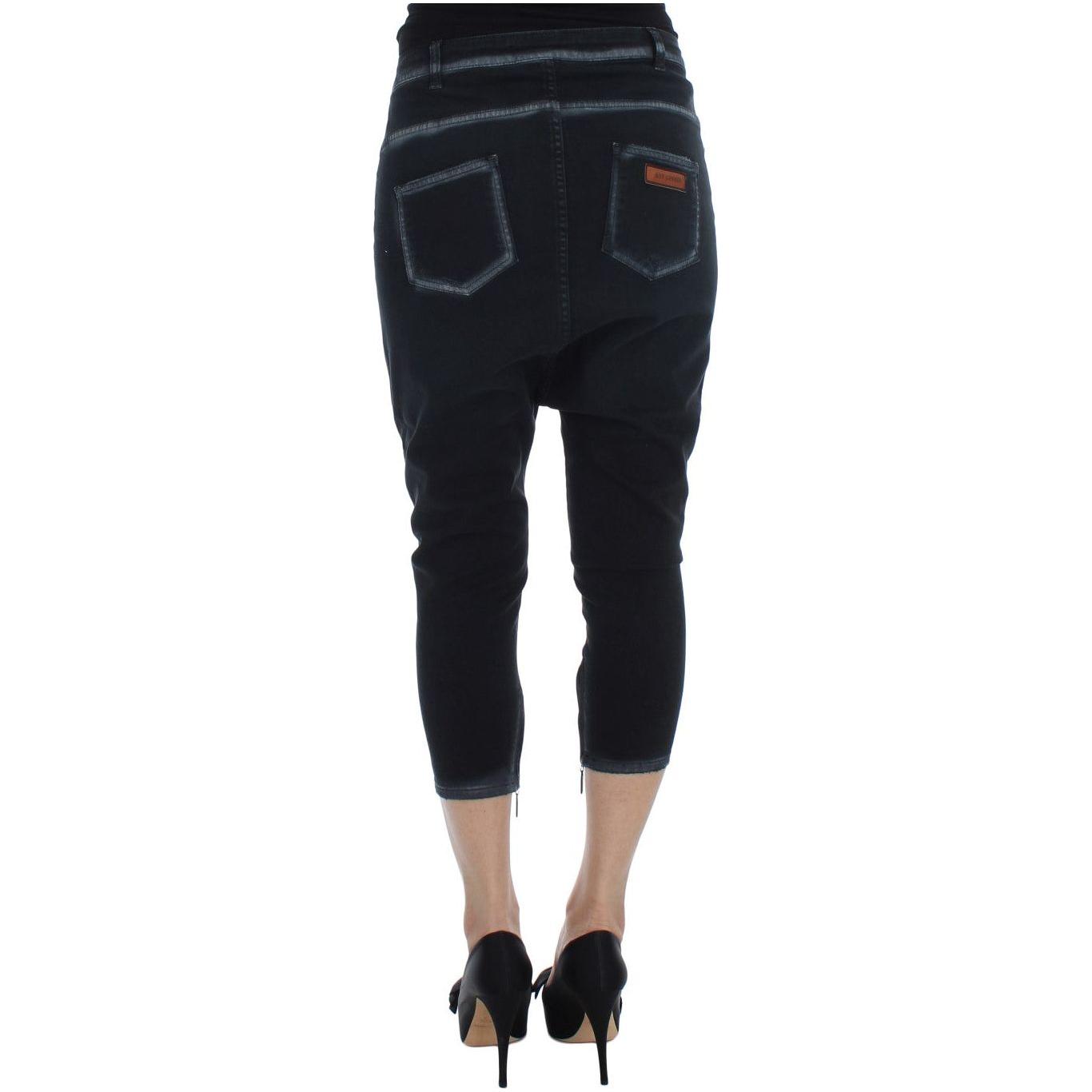 Cavalli Blue Cotton Stretch Baggy Relax Jeans SIG18157-1