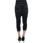 Cavalli Blue Cotton Stretch Baggy Relax Jeans SIG18157-1