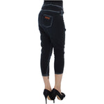 Cavalli Blue Cotton Stretch Baggy Relax Jeans SIG18157-1