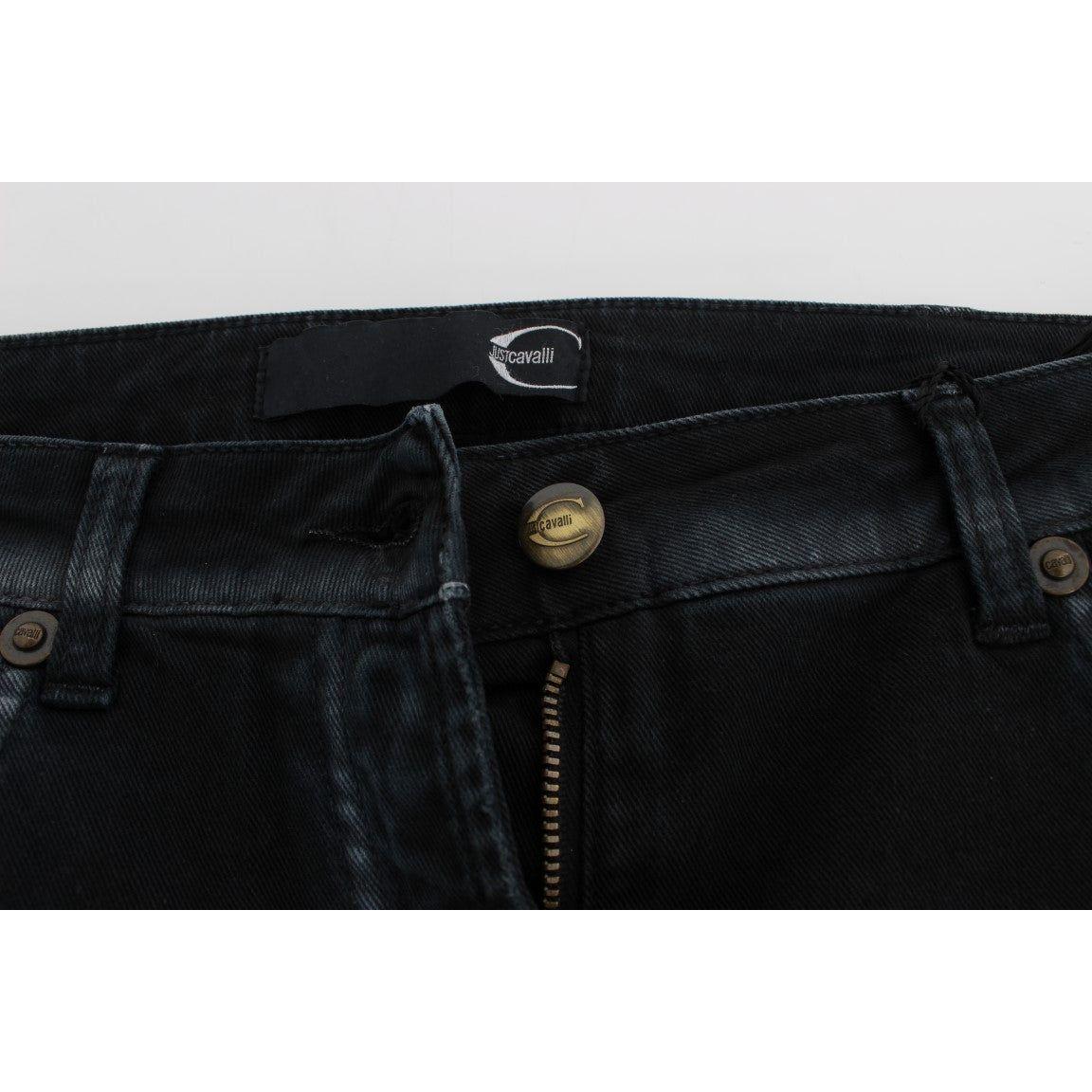 Cavalli Blue Cotton Stretch Baggy Relax Jeans SIG18157-1