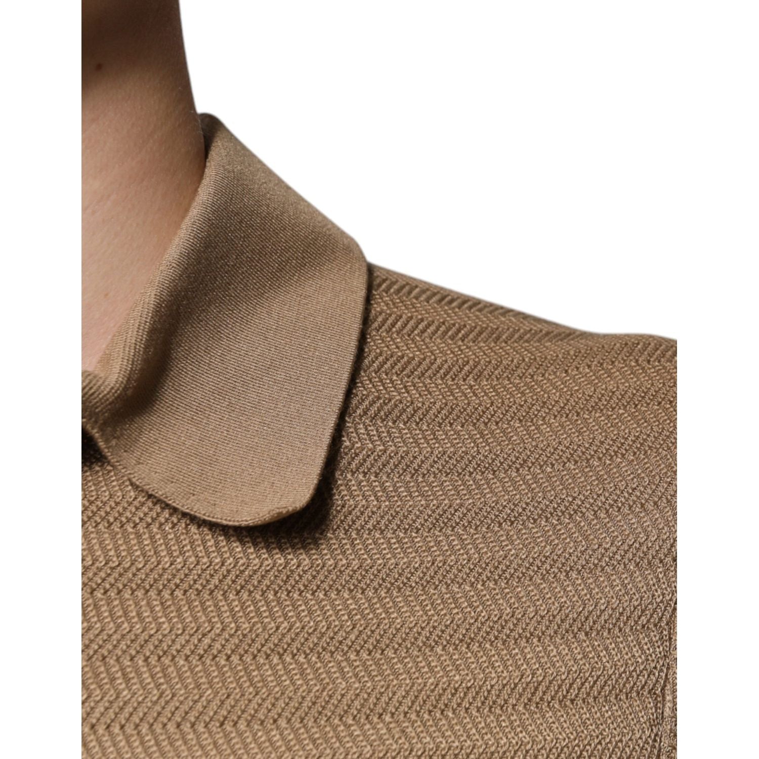 Dolce & Gabbana Brown Collared Short Sleeves Polo T-shirt