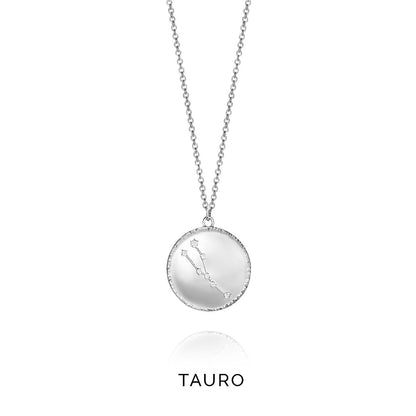 VICEROY JEWELS Mod. 61014C000-38T ladies' silver necklace with zodiac pendant "Tauro". Quartz analog multifunction, in official box.