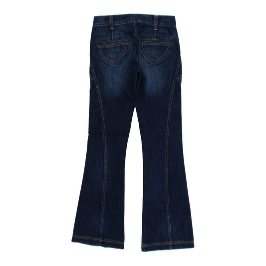 Cavalli Blue Cotton Stretch Low Waist Jeans SIG18218-1