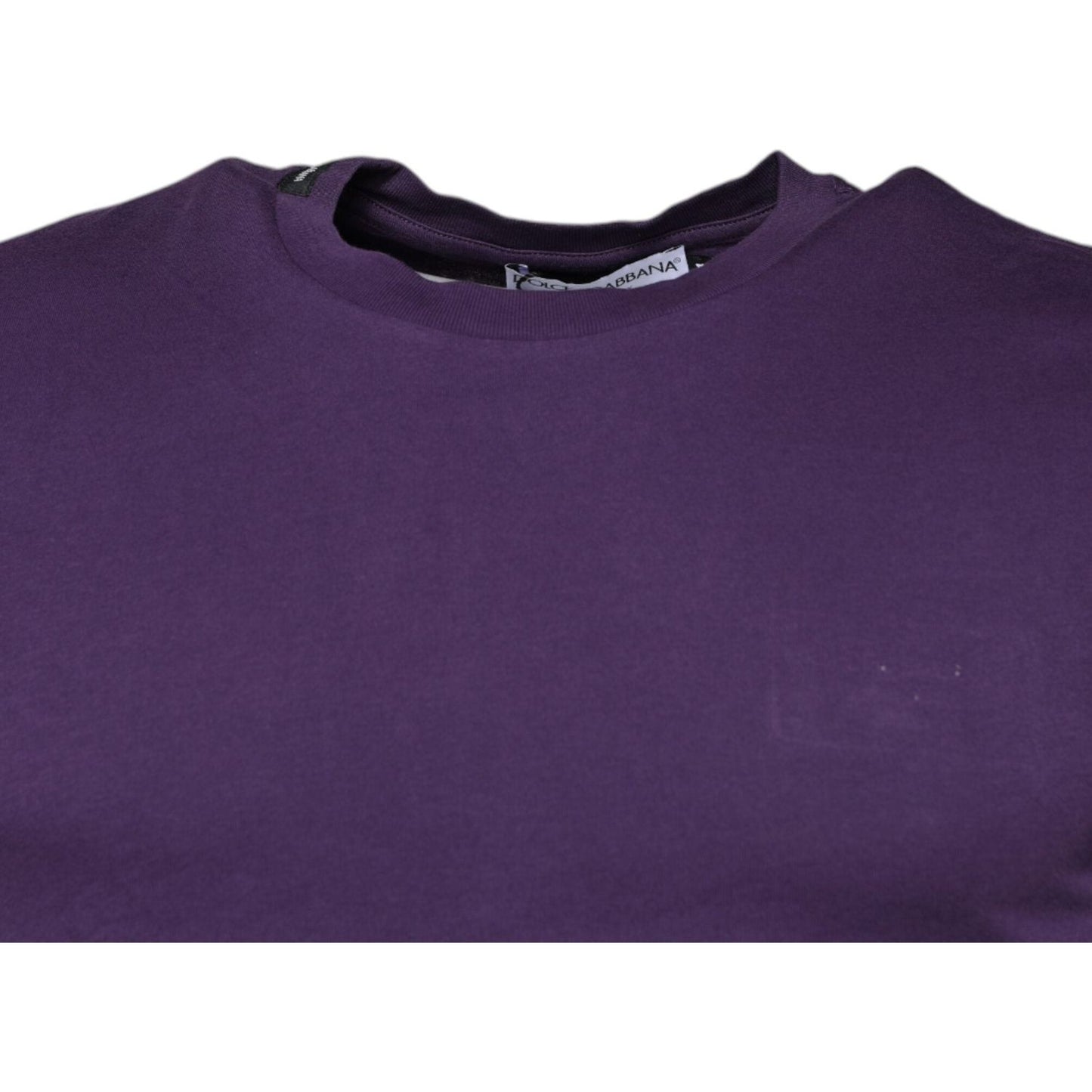 Dolce & Gabbana Violet Cotton Crew Neck Short Sleeve T-shirt