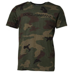Dolce & Gabbana Multicolor Camouflage Cotton Crew Neck T-shirt