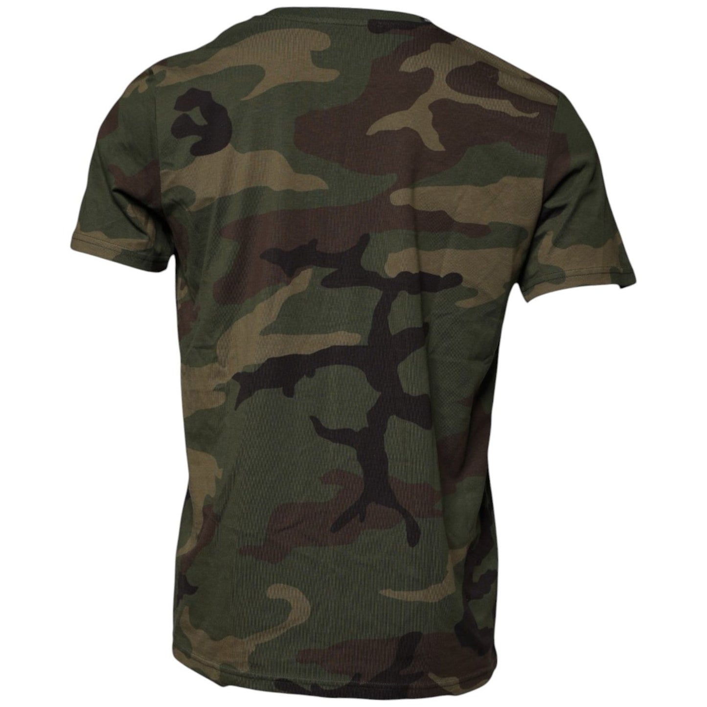 Dolce & Gabbana Multicolor Camouflage Cotton Crew Neck T-shirt