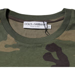 Dolce & Gabbana Multicolor Camouflage Cotton Crew Neck T-shirt