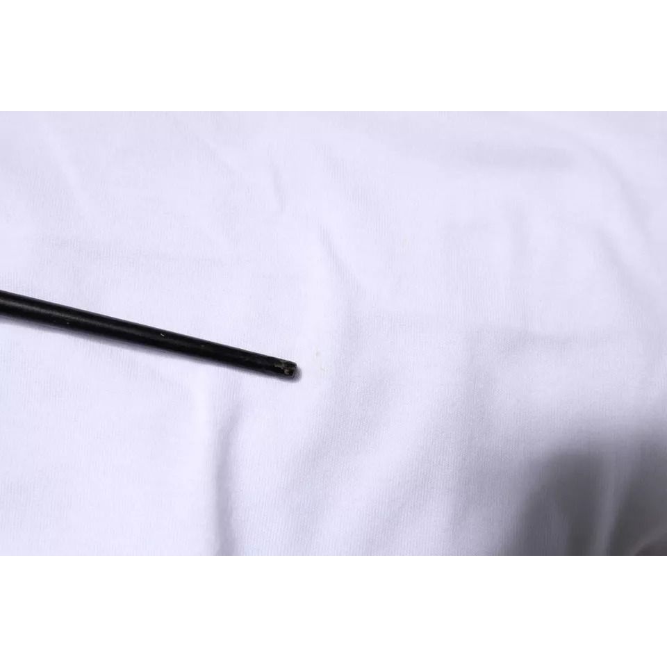 Dolce & Gabbana White Logo Print Cotton Crew Neck T-shirt