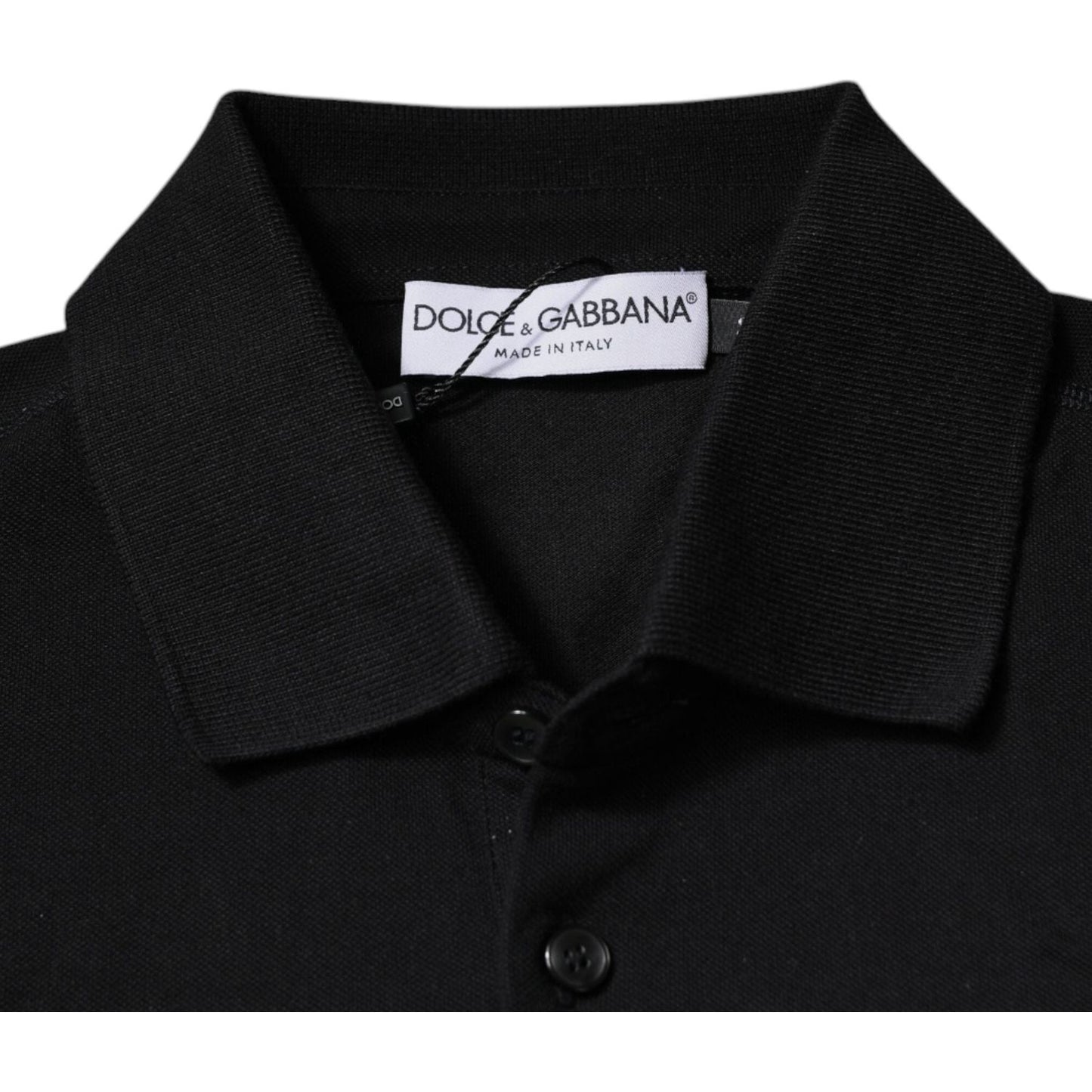Dolce & Gabbana Black DG Collared Short Sleeves Polo T-shirt