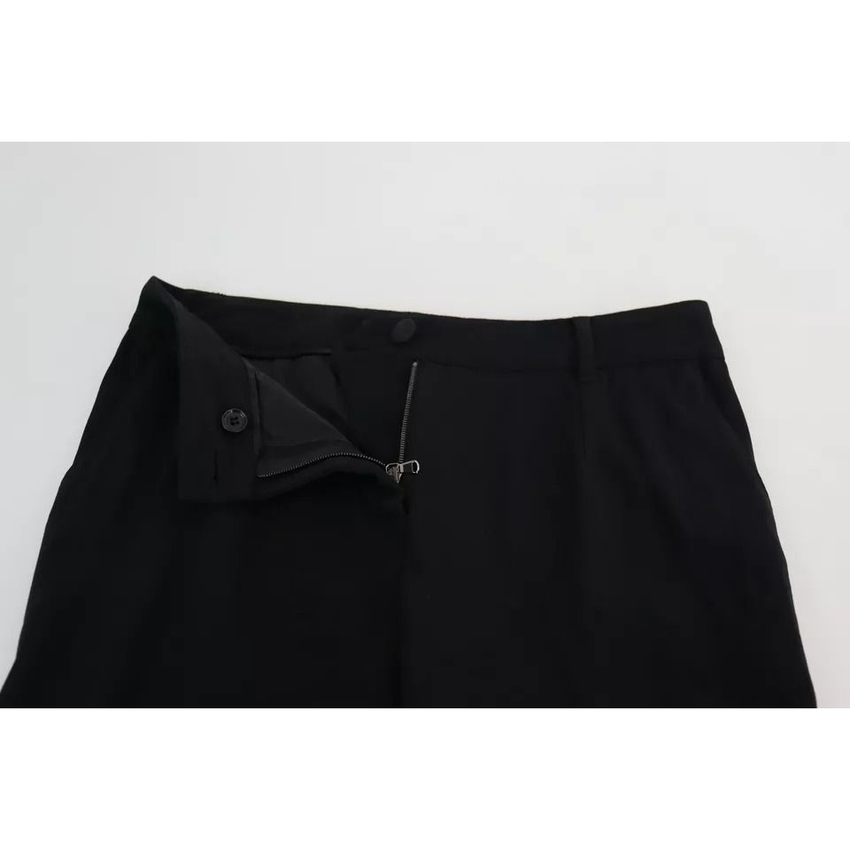 Dolce & Gabbana Black Virgin Wool Stretch Skinny Pants