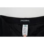 Dolce & Gabbana Black Virgin Wool Stretch Skinny Pants PAN71571-38