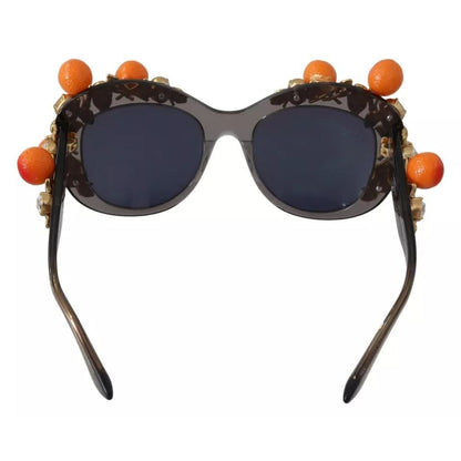 Dolce & Gabbana DG4283B Acetate Crystals Orange Applique Sunglasses