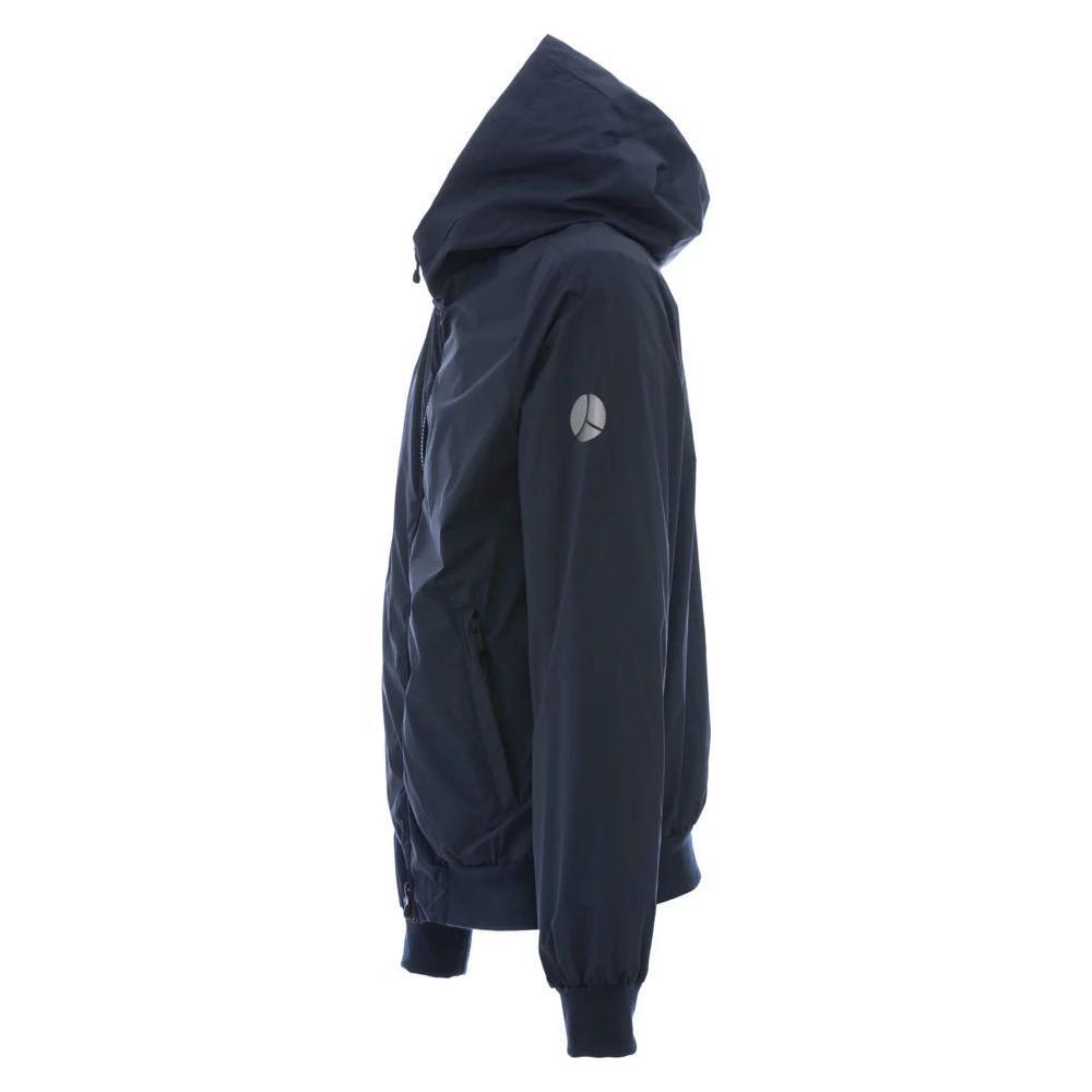People Of Shibuya Blue Polyester Men's Hooded Jacket