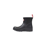 Hunter Black Recycled Polyester Ankle boot, eco-friendly women's rain boot with non-slip sole and modern style.