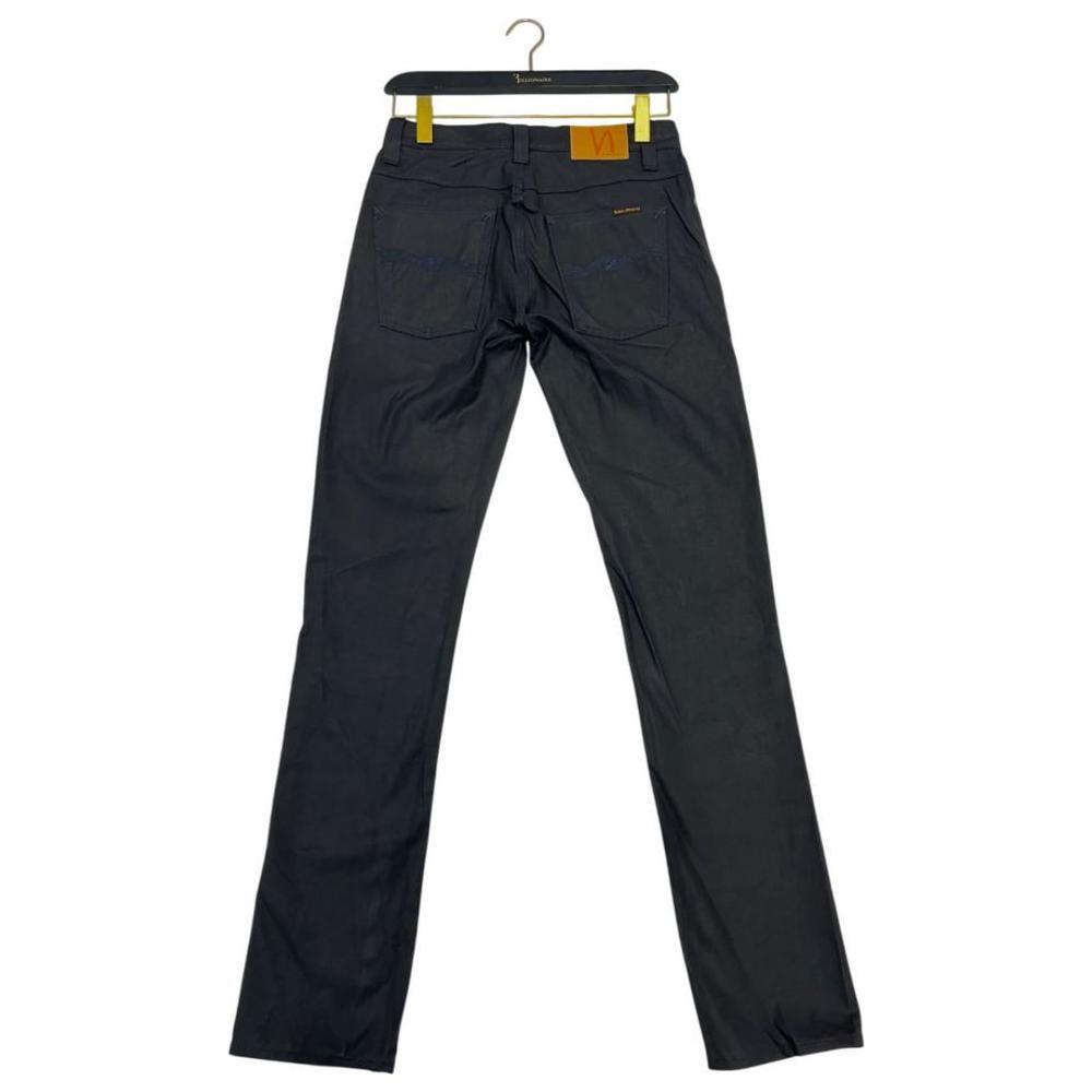 Nudie Jeans Black Cotton Men Jeans