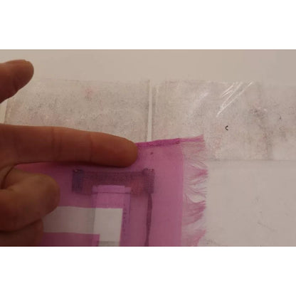 Dolce & Gabbana Pink White Striped Cotton Wrap Shawl Scarf