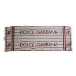 Dolce & Gabbana White Red Printed Wrap Shawl Modal Scarf