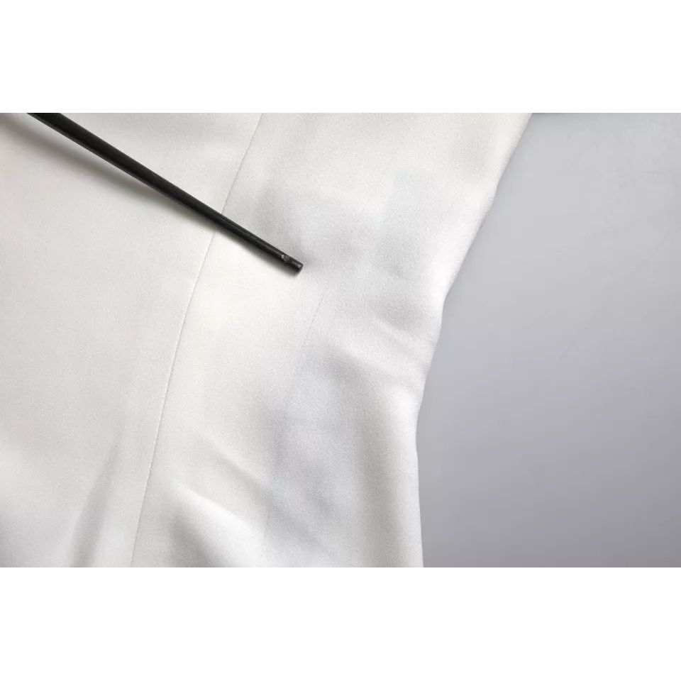 Dolce & Gabbana White Viscose Round Neck Short Sleeves Top