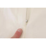Dolce & Gabbana White High Waist Tapered Wool Pants