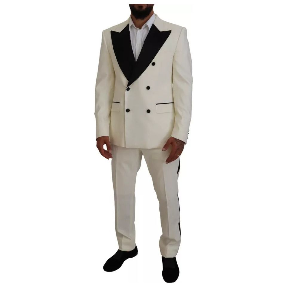 Dolce & Gabbana White Double Breasted 2 Piece SICILIA Suit