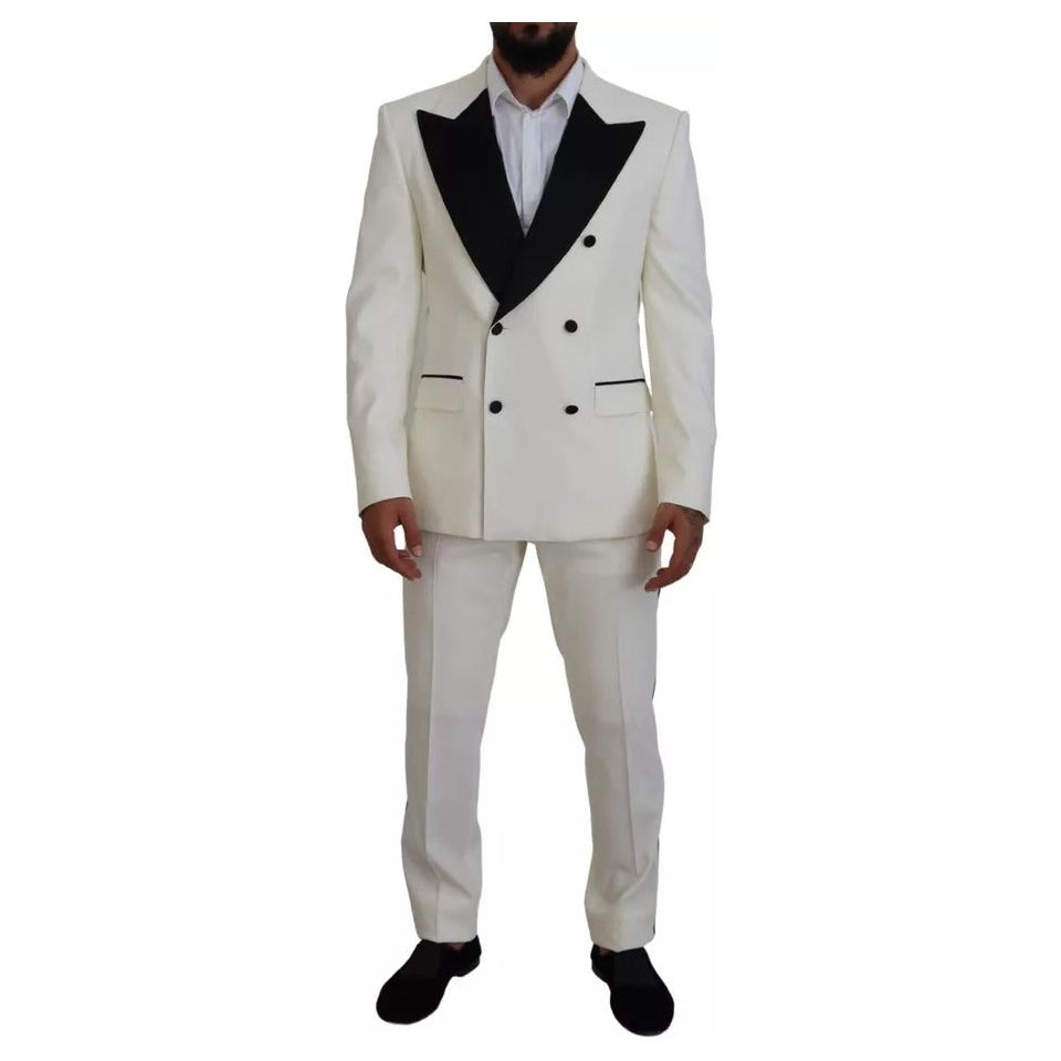 Dolce & Gabbana White Double Breasted 2 Piece SICILIA Suit