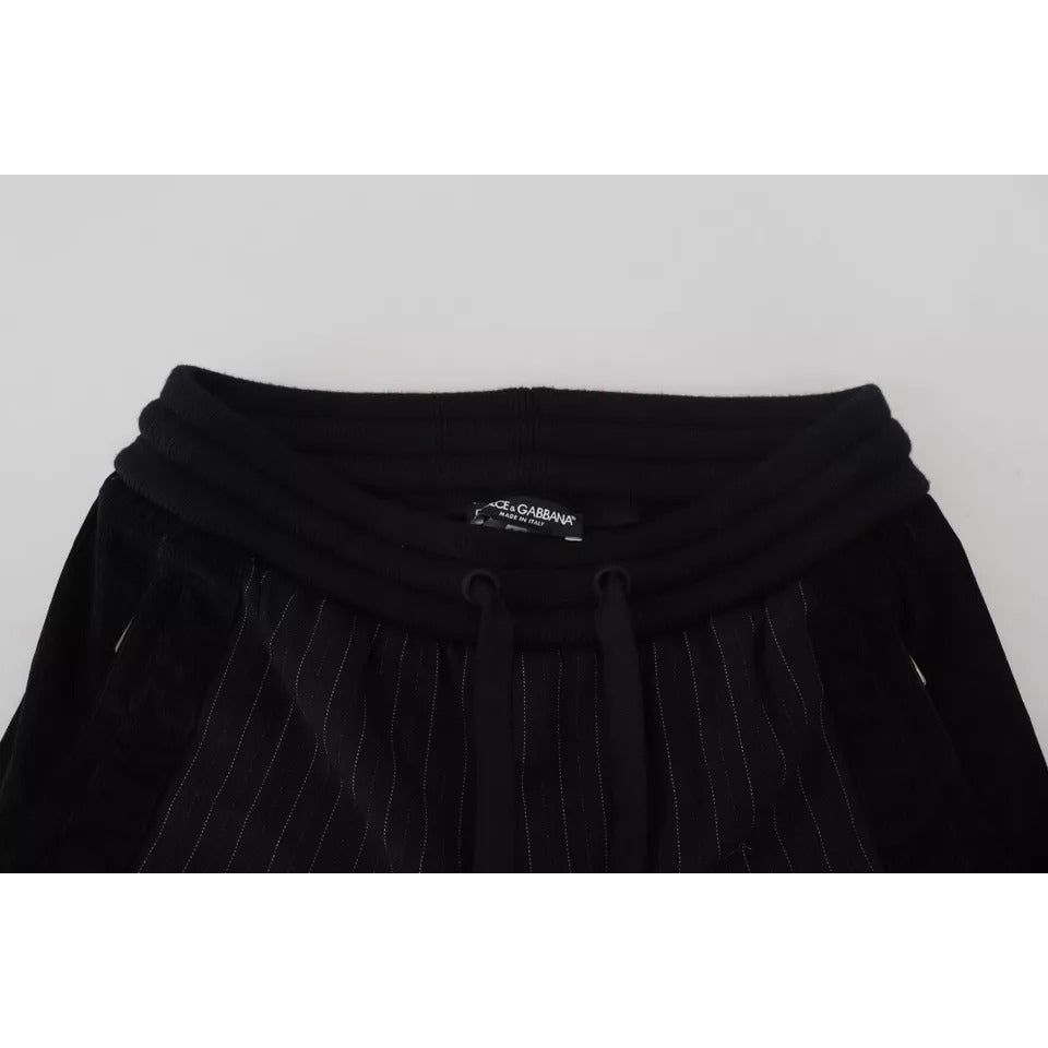 Dolce & Gabbana Black Cotton Blend Jogger Sweatpants Pants PAN74737-44