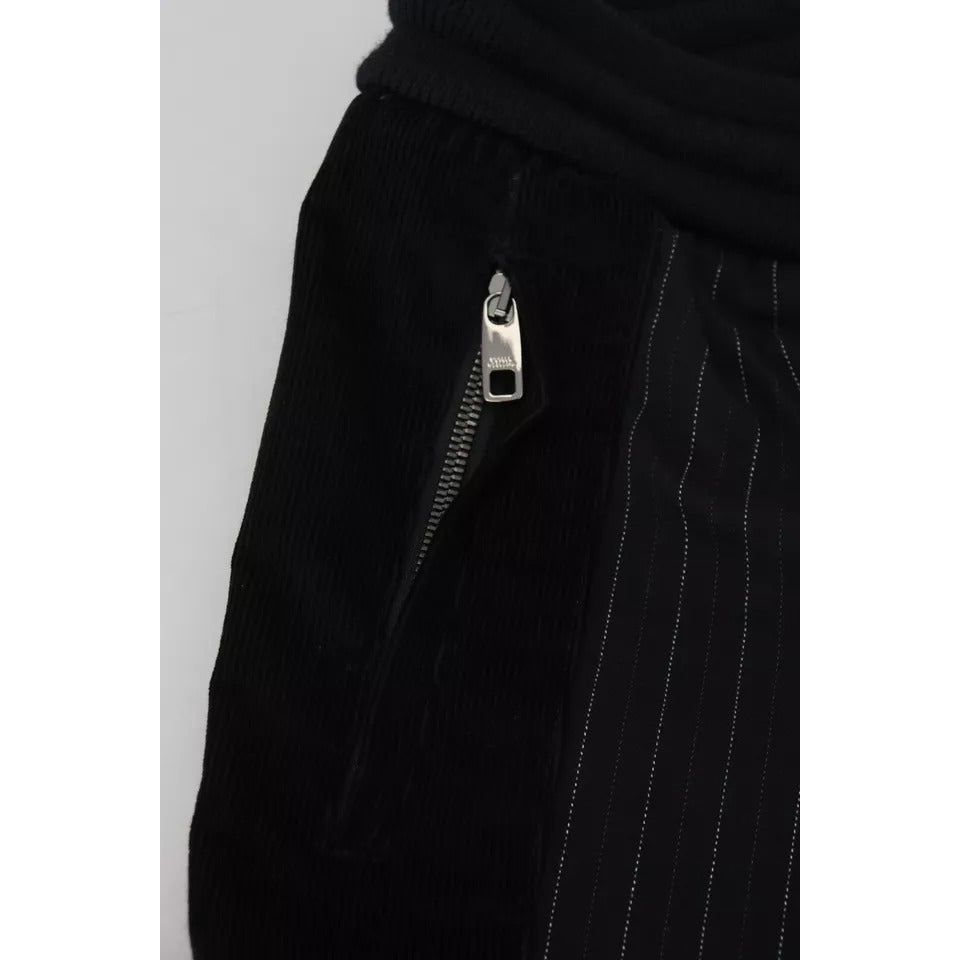 Dolce & Gabbana Black Cotton Blend Jogger Sweatpants Pants PAN74737-44