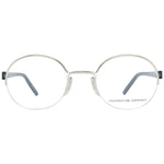 Porsche Gold Metal Frames - Unisex glasses P8350-50D with metal and resin material, round design, golden color, size 50/22/145mm.