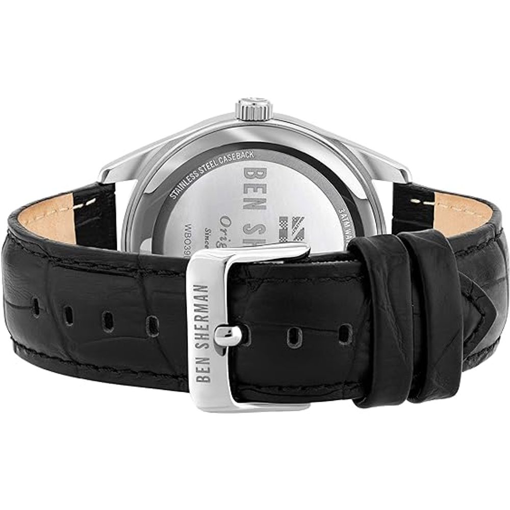 Ben Sherman Black Leather Dress Watch