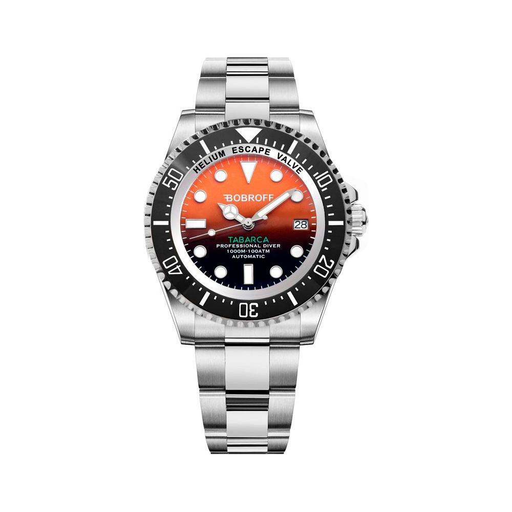 Bobroff Silver Stainless Steel Sport Watch