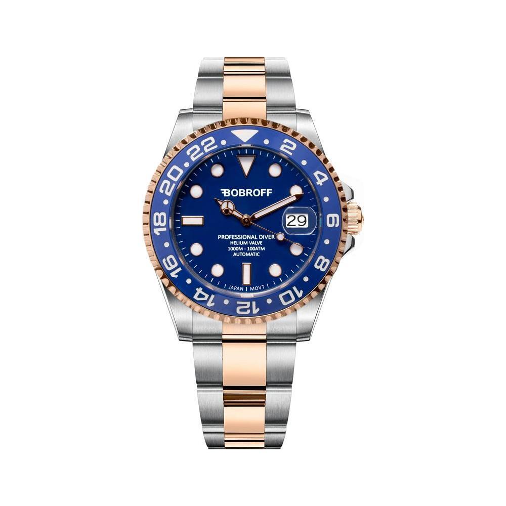 Bobroff Silver Stainless Steel Sport Watch