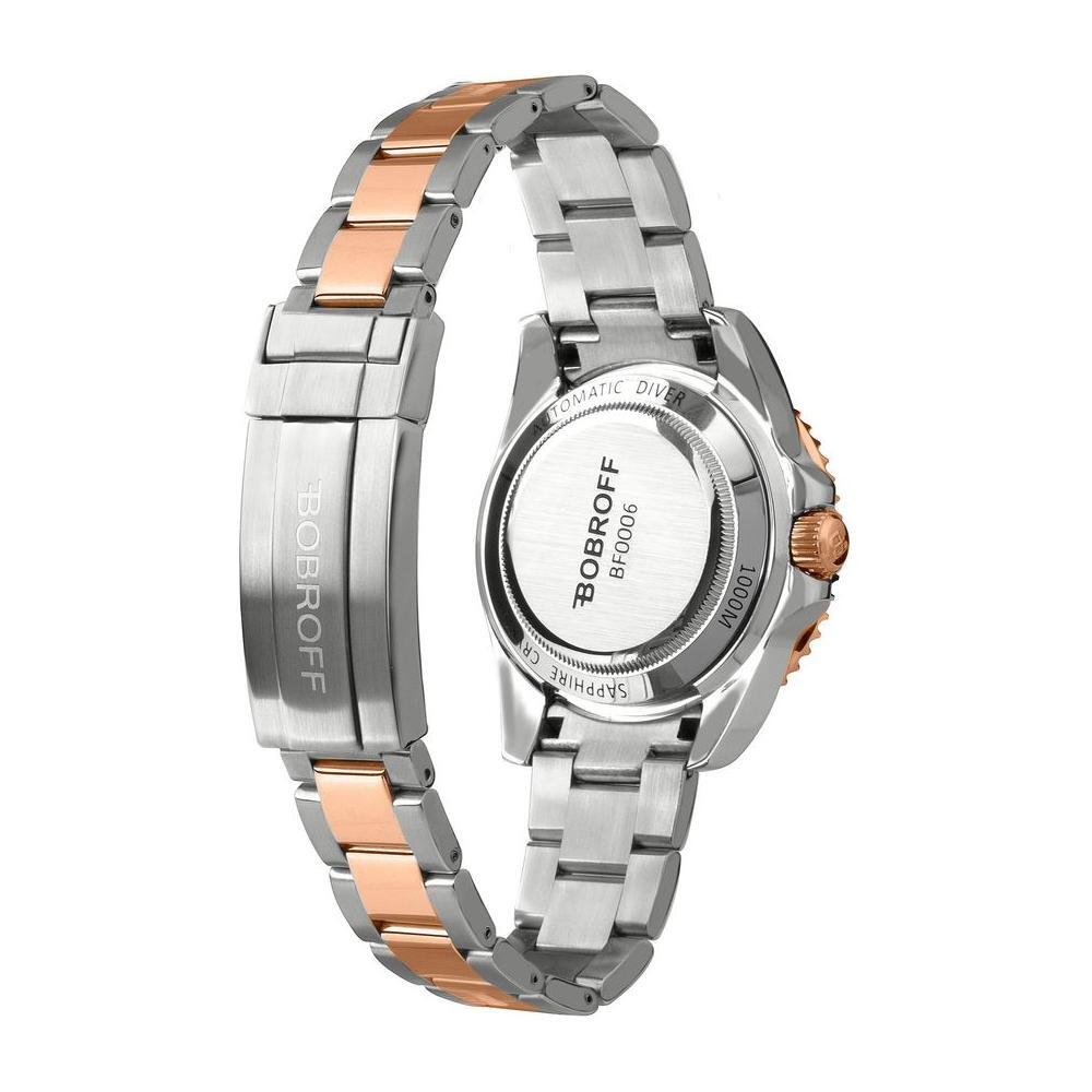 Bobroff Silver Stainless Steel Sport Watch