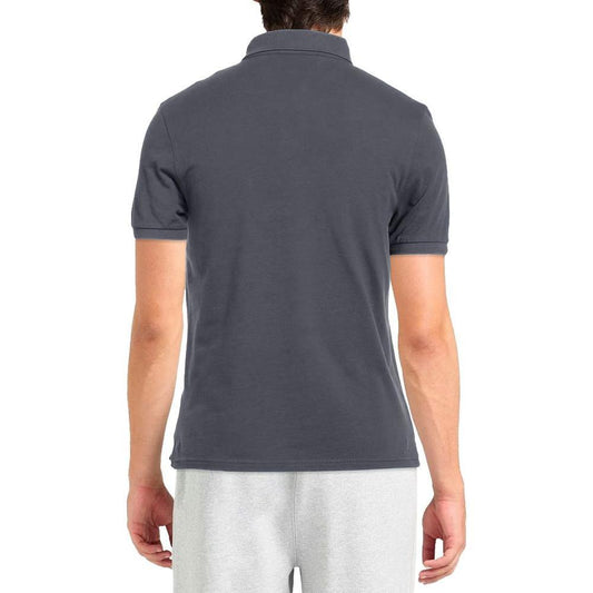 Alpha Studio Gray Cotton Polo Shirt