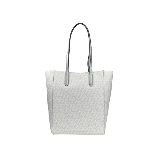Michael Kors Vincent With Card Case Large Tote Purse Bag Silver 85091