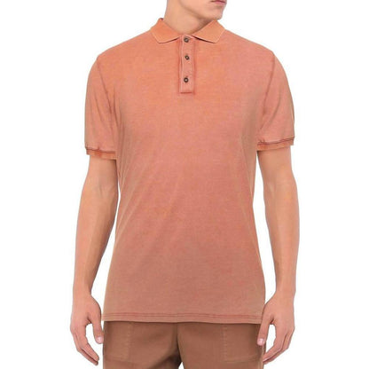 Alpha Studio Pink Cotton Polo Shirt