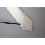 Dolce & Gabbana Off White Satin Silk Classic Men Necktie