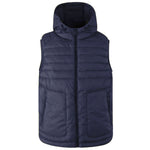 Yes Zee Blue Nylon Sleveless Jacket