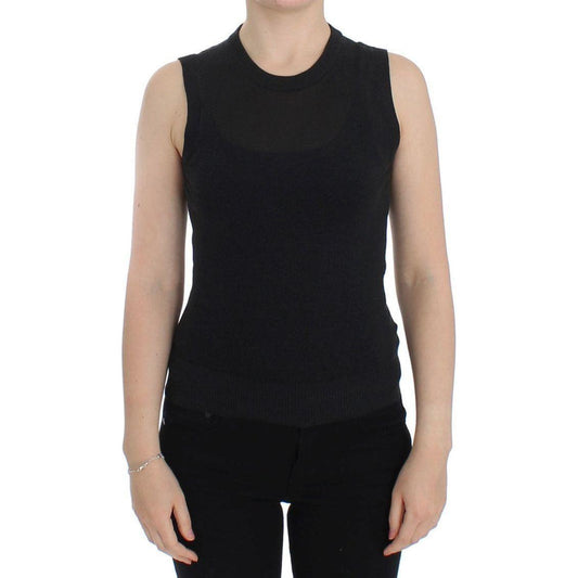 Dolce & Gabbana Black Sleeveless Crewneck Vest Pullover SIG13359-2