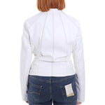 Yes Zee White Polyethylene Jackets & Coat