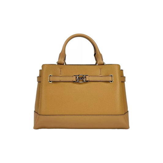 Michael Kors Reed Small Leather Belted Satchel Crossbody Bag Brown 82922
