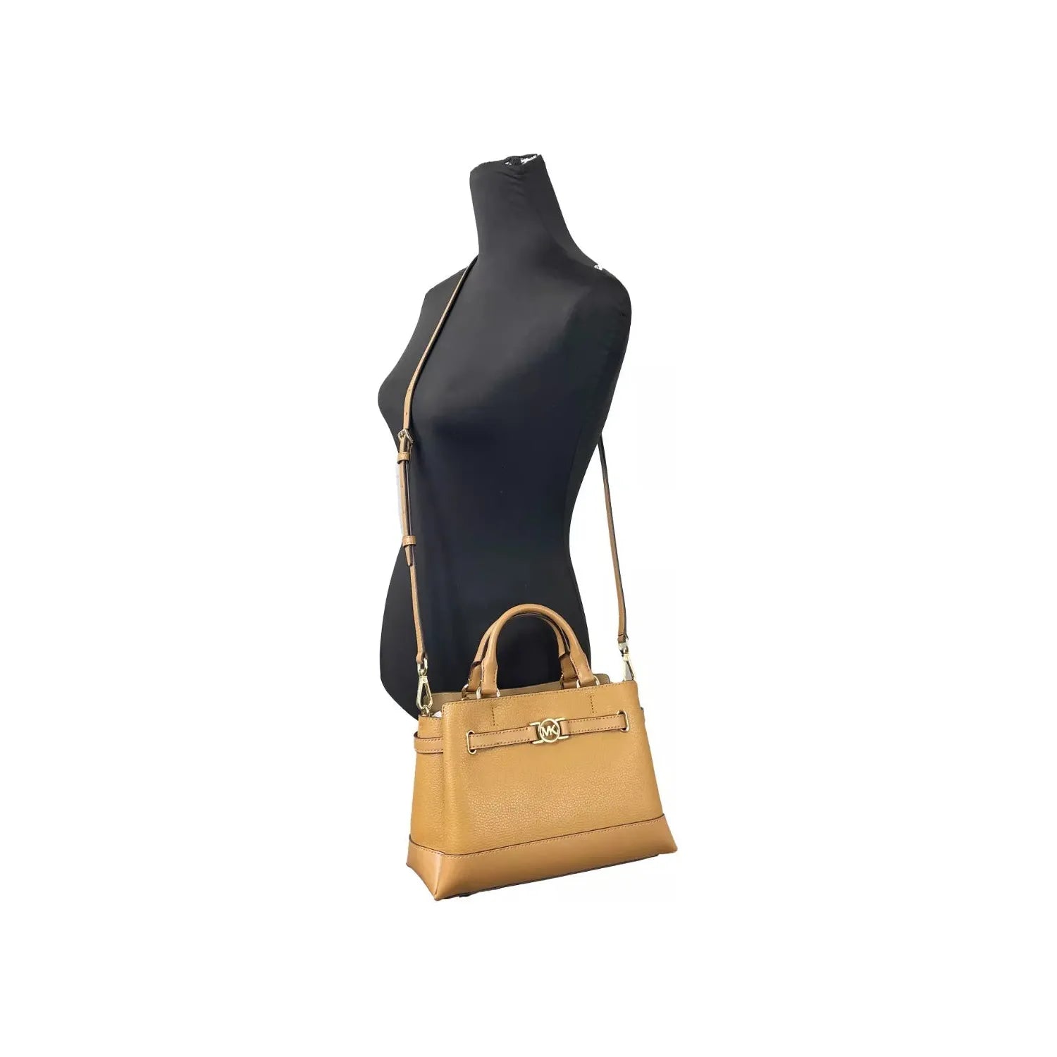 Front view with bag zipped and handles upright.